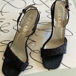 Prada black heels circa 1998